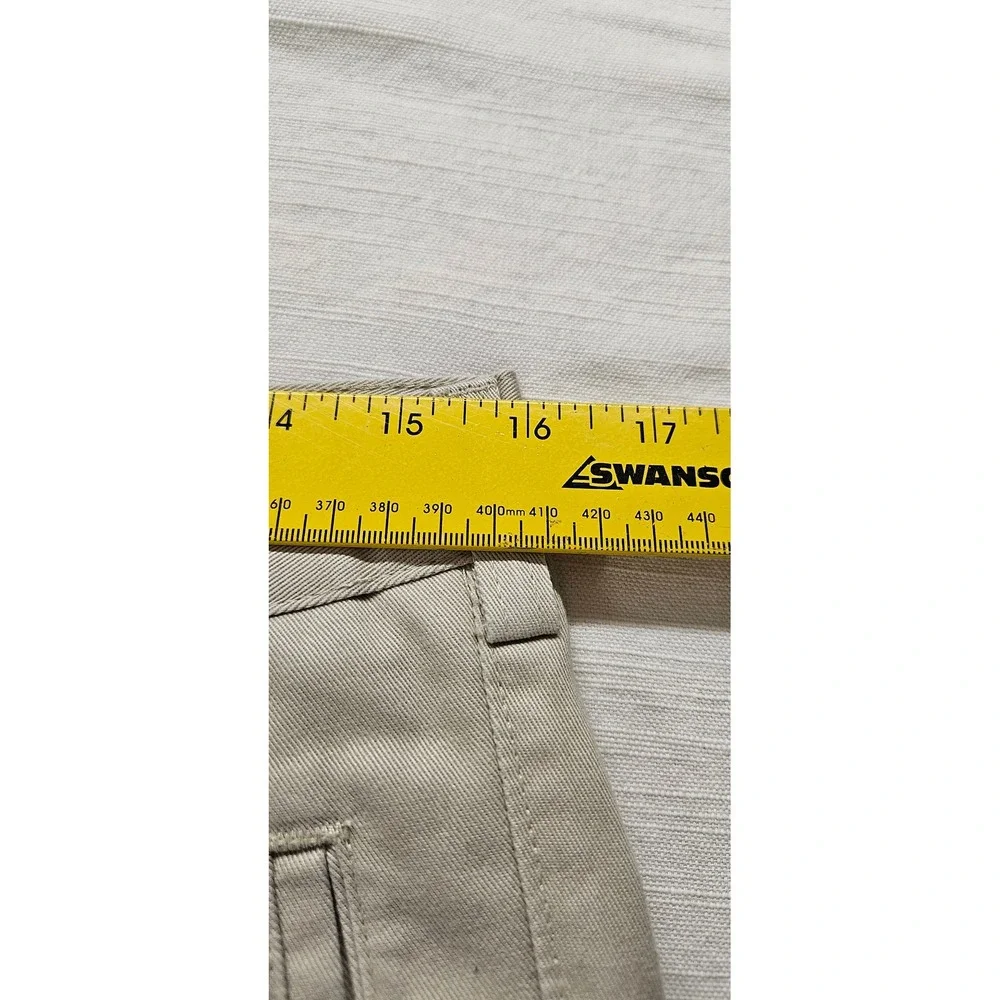 Savane Mens Stone Pleated Chino Pants‎ 32x30 Cotton Cuffed Khaki Trousers MC423